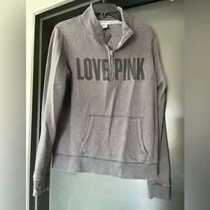 Pink by VS size L quarter zip sweatshirt